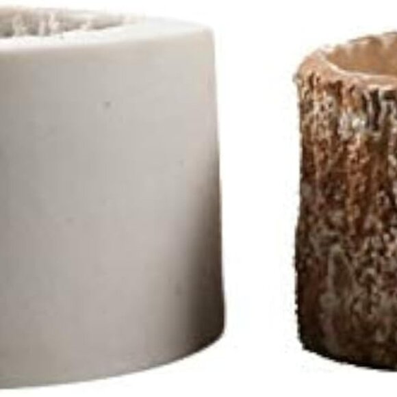 Tree Stump Flower Pot Silicone Mold for Epoxy Resin Concrete Succulent Planter C - Picture 1 of 8